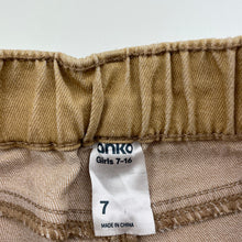 Load image into Gallery viewer, Girls Anko, stretch denim skirt, elasticated, L: 27cm, GUC, size 7,  