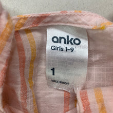 Load image into Gallery viewer, Girls Anko, lightweight cotton summer dress, GUC, size 1, L: 42cm