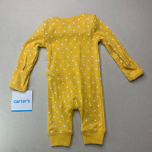Load image into Gallery viewer, Girls Carters, yellow cotton romper, NEW, size 0000,  
