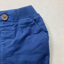 Load image into Gallery viewer, Boys Target, blue stretch cotton shorts, elasticated, GUC, size 000,  