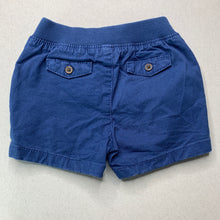 Load image into Gallery viewer, Boys Target, blue stretch cotton shorts, elasticated, GUC, size 000,  