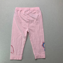 Load image into Gallery viewer, Girls Nutmeg, pink stretchy leggings, elasticated, EUC, size 00,  
