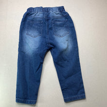Load image into Gallery viewer, Boys Higgledee, stretch knit denim pants, elasticated, Inside leg: 28.5cm, GUC, size 2,  