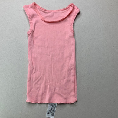 Girls Big Softies, pink cotton singlet top, EUC, size 00,  