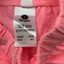 Load image into Gallery viewer, Girls Dymples, pink lightweight shorts, elasticated, EUC, size 000,  
