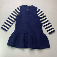 Load image into Gallery viewer, Girls GAP, knitted cotton long sleeve dress, EUC, size 0, L: 37cm