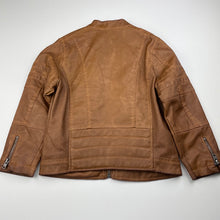 Load image into Gallery viewer, Boys Zara, tan faux leather jacket / coat, GUC, size 5,  