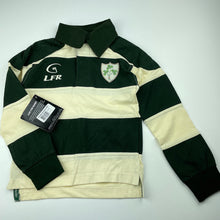 Load image into Gallery viewer, Boys LIVE FOR RUGBY, Ireland cotton long sleeve polo top, L: 42cm, armpit to armpit: 33cm, armpit to cuff: 39cm, NEW, size 3-5,  