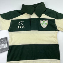 Load image into Gallery viewer, Boys LIVE FOR RUGBY, Ireland cotton long sleeve polo top, L: 42cm, armpit to armpit: 33cm, armpit to cuff: 39cm, NEW, size 3-5,  