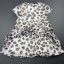 Load image into Gallery viewer, Girls Origami, lined lightweight animal print party dress, EUC, size 0, L: 42cm