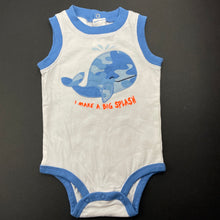 Load image into Gallery viewer, Boys Babies R Us, cotton singletsuit / romper, whale, FUC, size 00,  