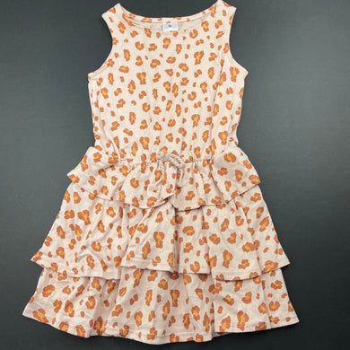 Girls Target, animal print cotton summer dress, FUC, size 2, L: 51cm