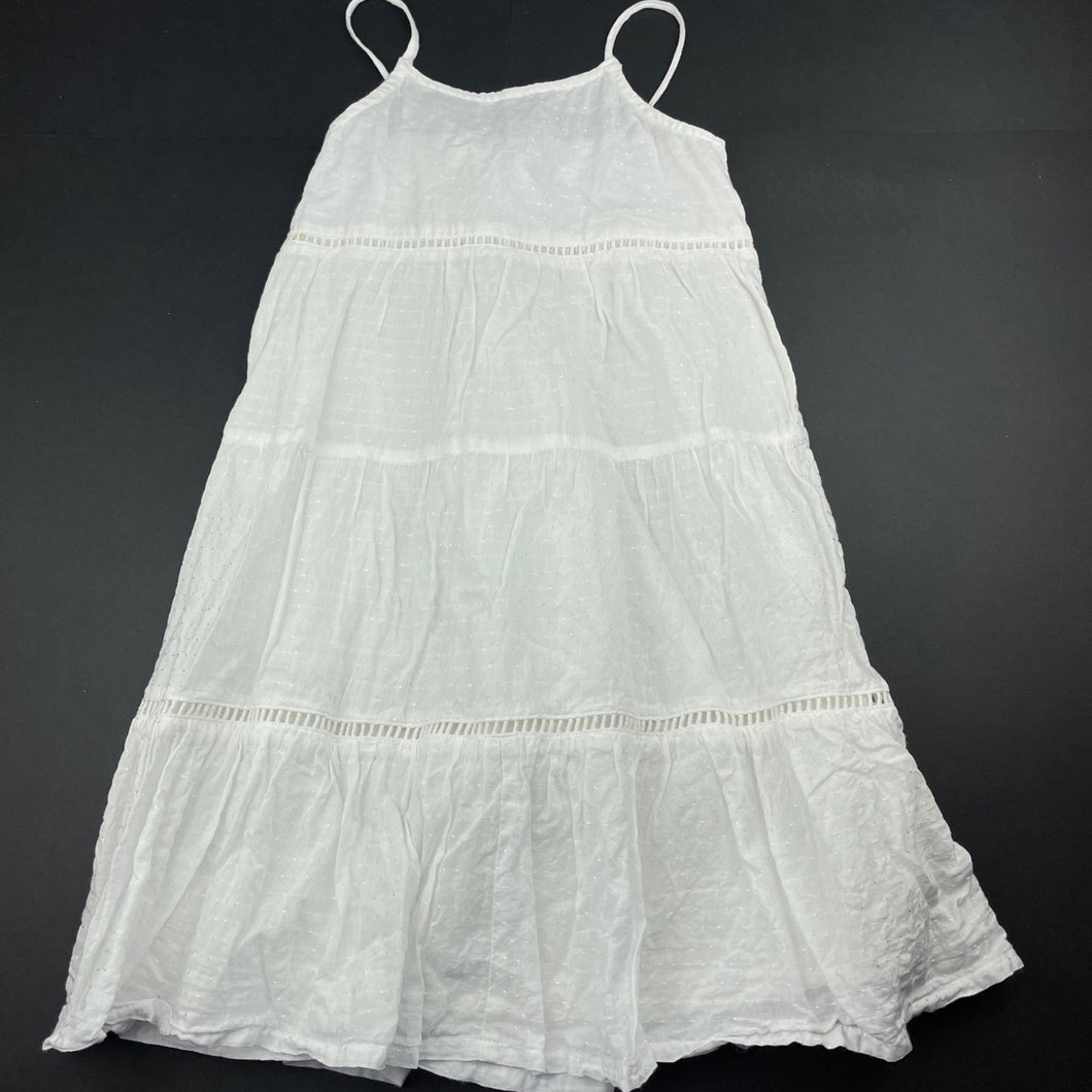 Girls Mango, cotton lined summer dress, GUC, size 6, L: 63cm