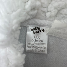 Load image into Gallery viewer, unisex Baby Berry, fleece lined zip hoodie sweater, GUC, size 000,  