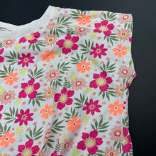 Load image into Gallery viewer, Girls Mango, floral cotton tie front t-shirt / top, GUC, size 8,  