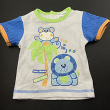 Load image into Gallery viewer, Boys Baby Baby, cotton t-shirt / top, jungle, GUC, size 0000,  