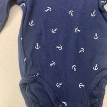 Load image into Gallery viewer, Boys H&amp;M, navy organic cotton bodysuit / romper, GUC, size 0,  