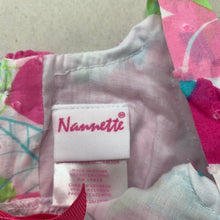 Load image into Gallery viewer, Girls Nannette, lined floral cotton summer dress, GUC, size 1-2, L: 39cm