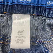 Load image into Gallery viewer, Boys GAP, blue denim jeans, elasticated, Inside leg: 28cm, GUC, size 2,  