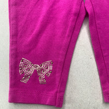 Load image into Gallery viewer, Girls pink, stretchy leggings, elasticated, GUC, size 00,  