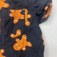 Load image into Gallery viewer, Boys B&amp;L, cotton Christmas short sleeve shirt, gingerbread men, EUC, size 0,  