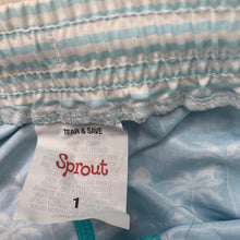 Load image into Gallery viewer, Boys Sprout, lightweight board shorts, elasticated, EUC, size 1,  