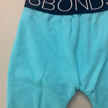 Load image into Gallery viewer, unisex Bonds, blue stretchy leggings / bottoms, EUC, size 000,  