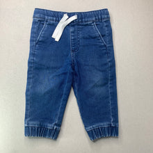 Load image into Gallery viewer, Boys Anko, stretch knit denim pants, elasticated, marks front left leg, FUC, size 1,  