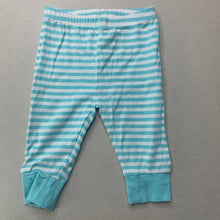 Load image into Gallery viewer, unisex Target, blue &amp; white stripe leggings / bottoms, EUC, size 000,  
