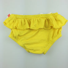 Load image into Gallery viewer, Girls Babies R Us, yellow cotton ruffle bloomers, GUC, size 00