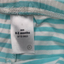 Load image into Gallery viewer, unisex Target, blue &amp; white stripe leggings / bottoms, EUC, size 000,  