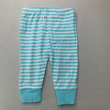 Load image into Gallery viewer, unisex Target, blue &amp; white stripe leggings / bottoms, EUC, size 000,  