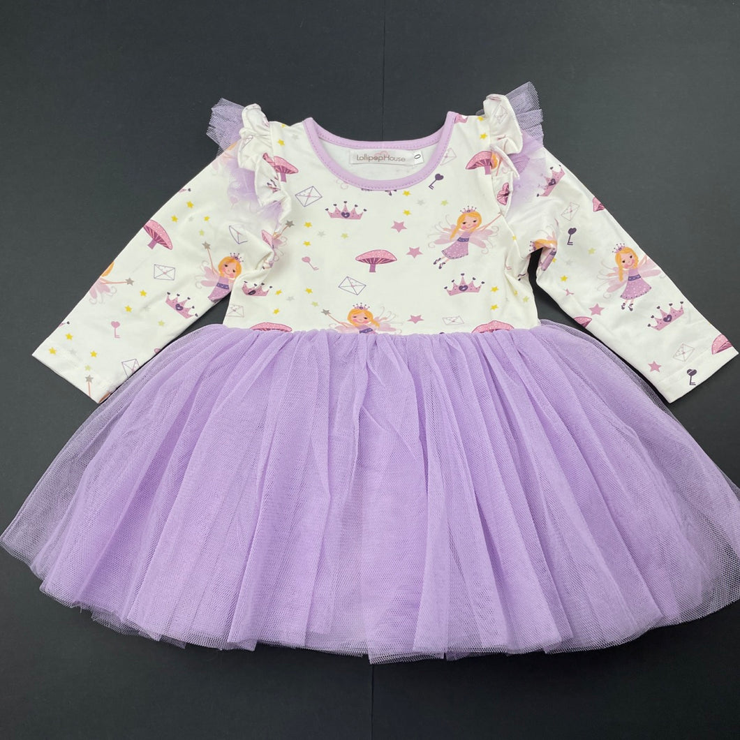 Girls Lollipop House, tulle tutu romper dress, fairies, EUC, size 0, L: 37cm