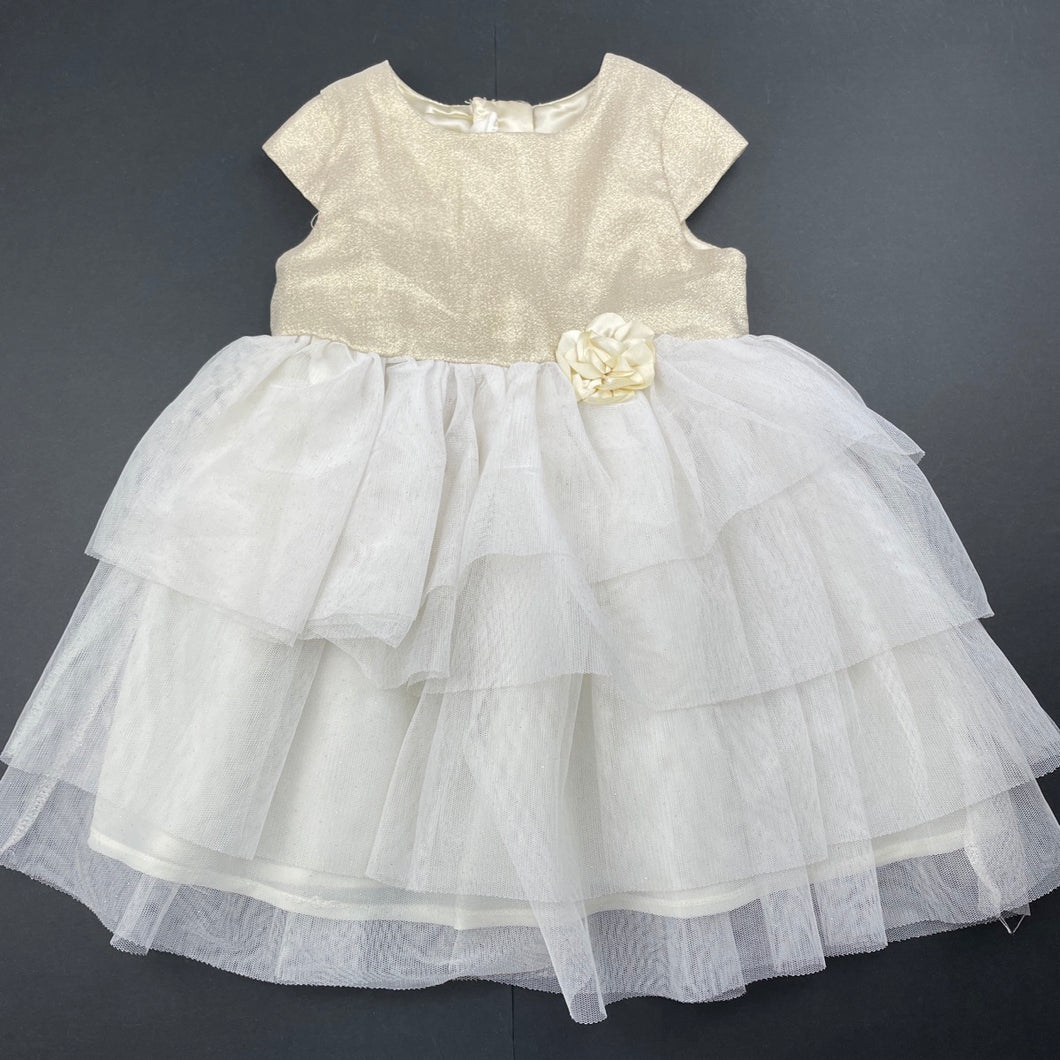 Girls H&M, tiered tulle party dress, FUC, size 1, L: 44cm