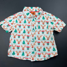 Load image into Gallery viewer, Boys Tilt, Christmas cotton short sleeve shirt, GUC, size 1,  