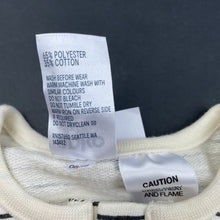 Load image into Gallery viewer, unisex Anko, cream &amp; black striped romper, NEW, size 1,  