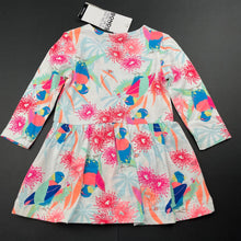 Load image into Gallery viewer, Girls Bonds, colourful stretchy romper dress, NEW, size 0, L: 38cm