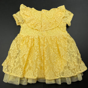 Girls Dymples, floral lace romper dress, GUC, size 1, L: 40cm