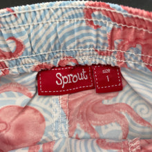 Load image into Gallery viewer, Boys Sprout, lightweight board shorts, elasticated, GUC, size 1,  