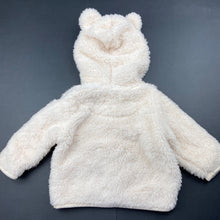 Load image into Gallery viewer, unisex Higgledee, cream fleece hooded sweater / top, GUC, size 00,  