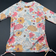 Load image into Gallery viewer, Girls Target, floral long sleeve rashie / swim top, GUC, size 6,  