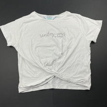 Load image into Gallery viewer, Girls Tilii, white cotton twist front t-shirt / top, GUC, size 10,  
