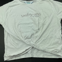Load image into Gallery viewer, Girls Tilii, white cotton twist front t-shirt / top, GUC, size 10,  