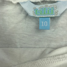 Load image into Gallery viewer, Girls Tilii, white cotton twist front t-shirt / top, GUC, size 10,  