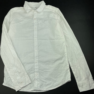 Boys KID, lightweight cotton long sleeve shirt, top button missing, FUC, size 16,  