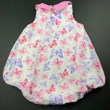 Load image into Gallery viewer, Girls Baby Essentials, lined lightweight bubble romper, EUC, size 1-2,  