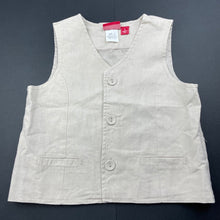 Load image into Gallery viewer, Girls Sprout, linen / cotton waistcoat / vest, EUC, size 2,  