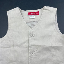 Load image into Gallery viewer, Girls Sprout, linen / cotton waistcoat / vest, EUC, size 2,  