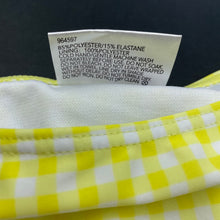 Load image into Gallery viewer, Girls Mango, yellow check swim bottoms, EUC, size 8,  