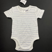 Load image into Gallery viewer, Boys Tiny Little Wonders, blue stripe cotton bodysuit / romper, NEW, size 000,  